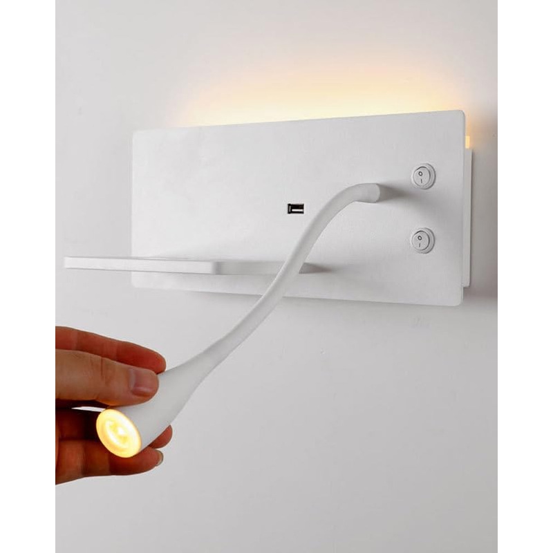 Spot Light with USB Charging & Wireless Fast Charger  Body Type -WH
