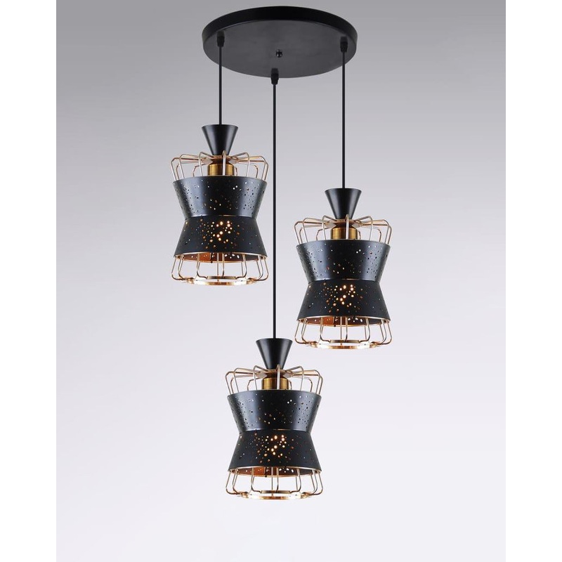 Starry Night Cage Pendant Light – Black