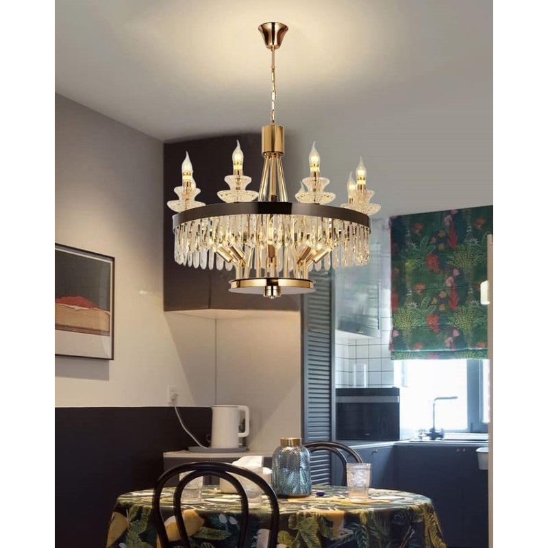 The Royal Candela Crystal Round Chandelier – 8L