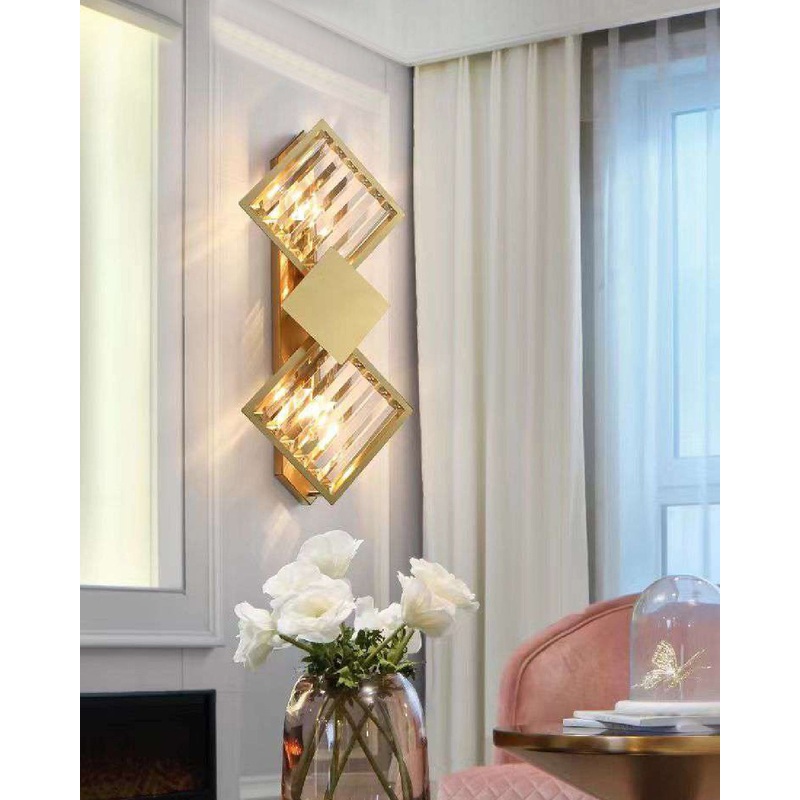 Crystal Diamond Shaped Wall Light
