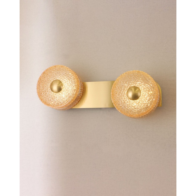 Double Disk Wall Light – Amber