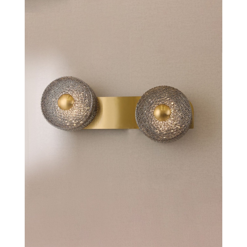 Double Disk Wall Light – Smoke