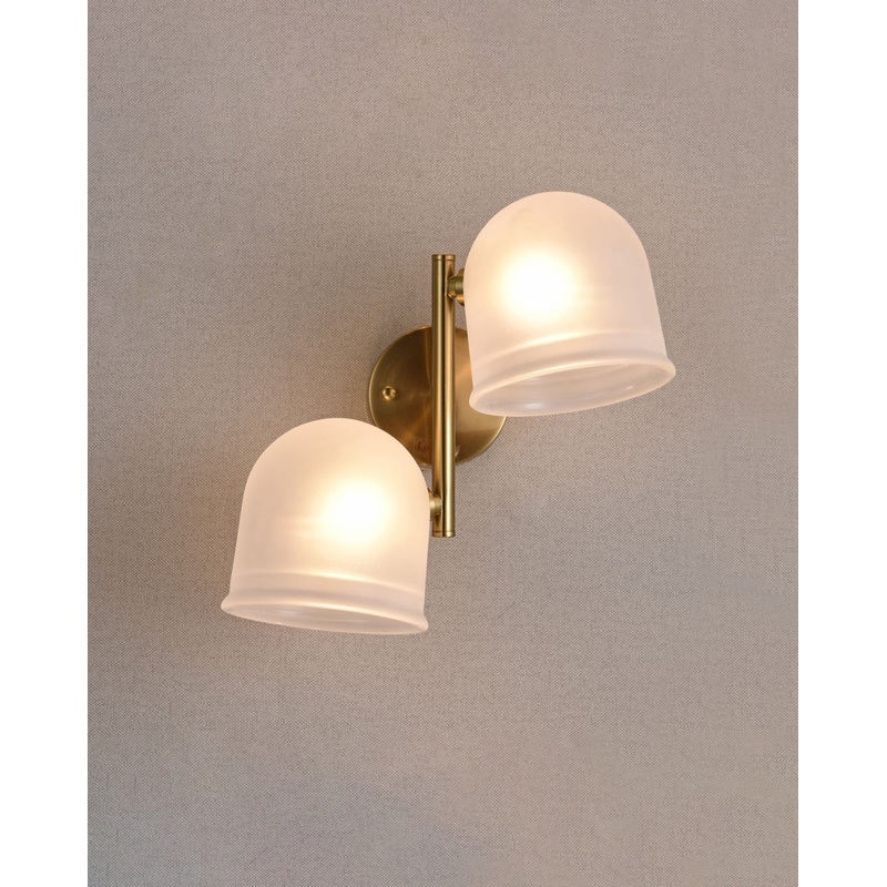Frosted Glass Double Dome Wall Light