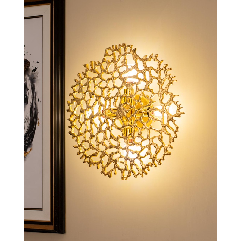 Golden Flower Wall Light