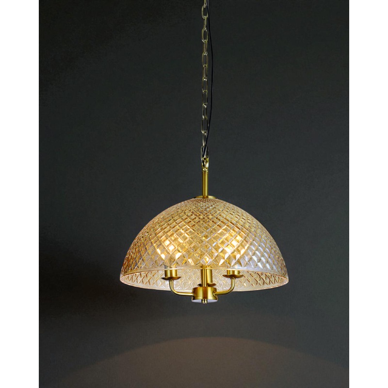 Golden Lattice Dome Pendant Light