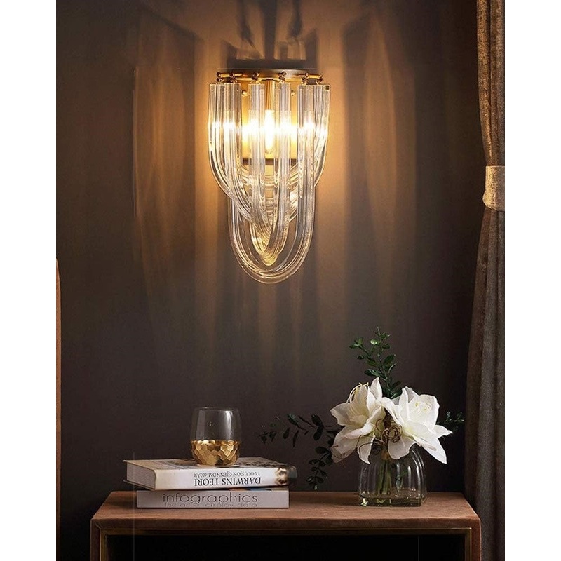 Led Postmodern Design Glass Wall Light