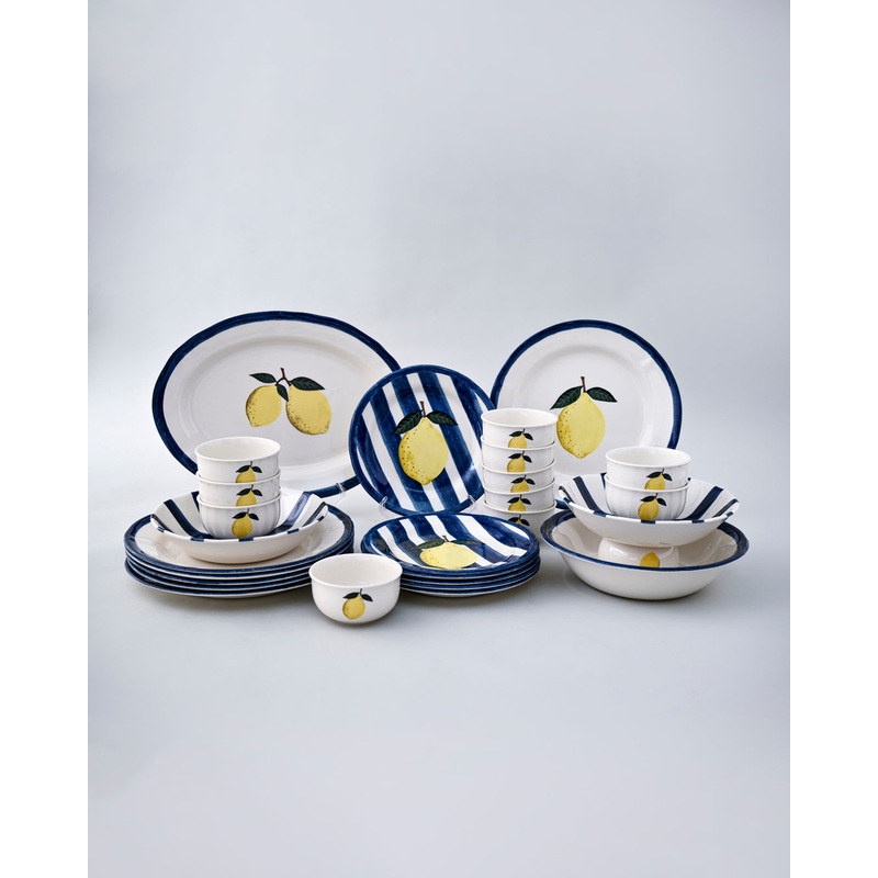 Lemon Bliss Ceramic Dinner Set – 28 Piece