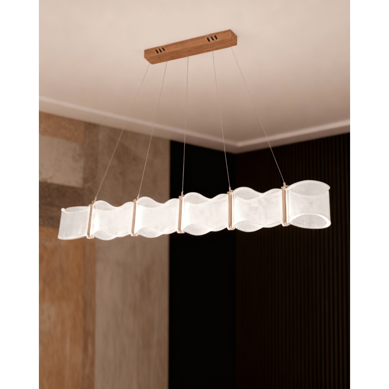 Modern Linear Wave Pendant Light