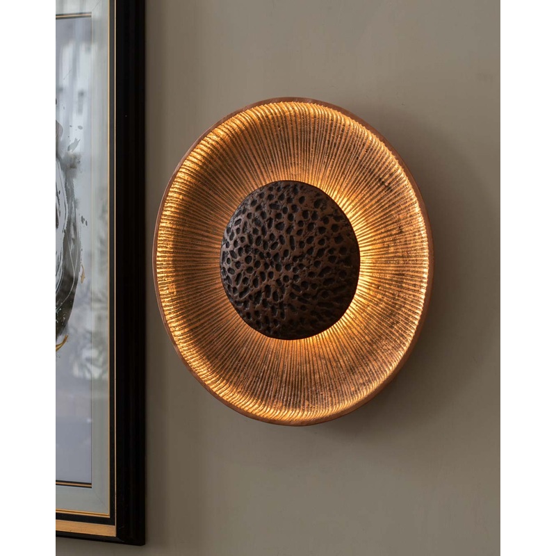 Nickel Copper Wall Light – Small