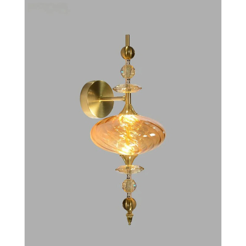 Royal Amber Crystal Wall Sconce – Amber