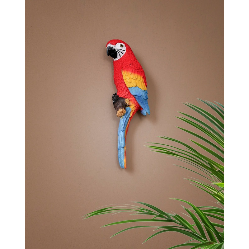Wall Hanging Macaw Parrot Sculpture