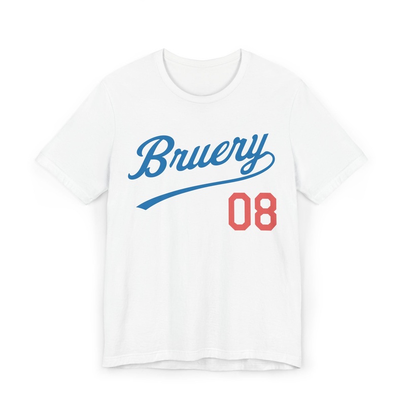 Bruery ’08 Baseball Tee|White|Light Heather Grey|S|M|L|XL|2XL|3XL