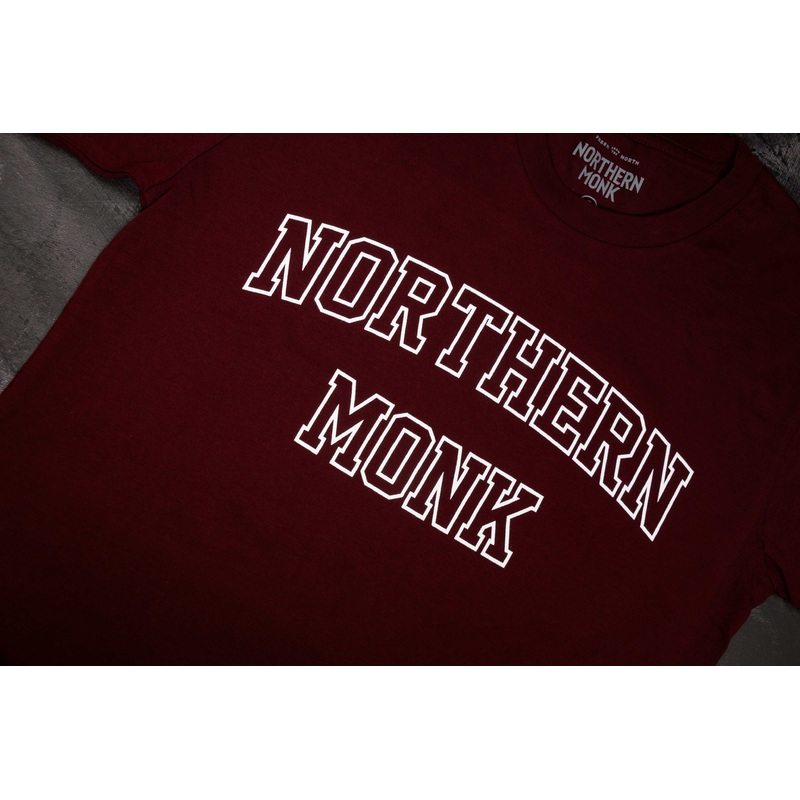 BURGUNDY VARSITY NORTHERN MONK TEE