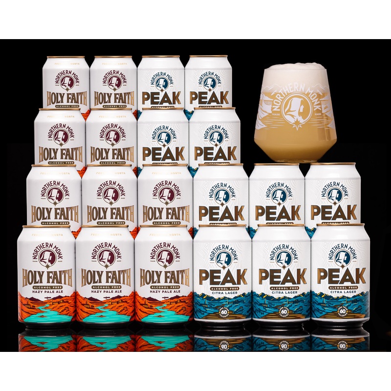 20 PACK // HARMONY GLASS // PEAK // HOLY FAITH //  0.5% ALCOHOL