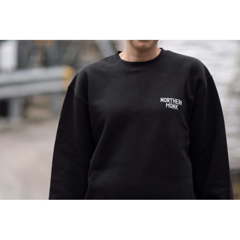 2024 STYLE BLACK EMBROIDERED NORTHERN MONK SWEATER