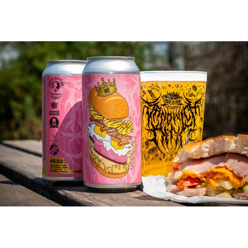 BEER AND GLASS BUNDLE //  2 x SANDWICH KING // GLASS