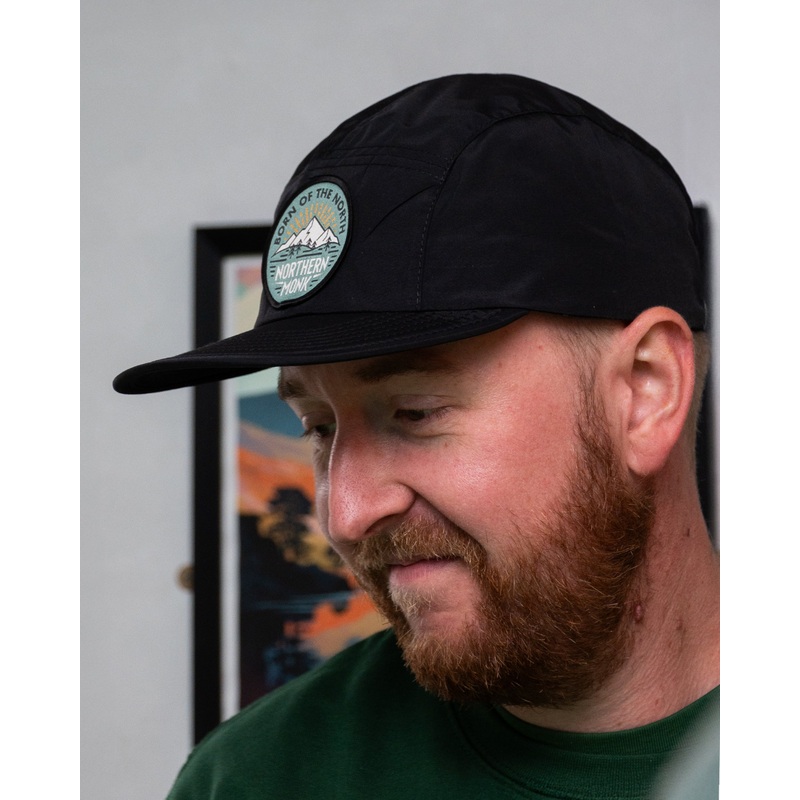 BLACK FINN NYLON CAP WITH CIRCLE PATCH