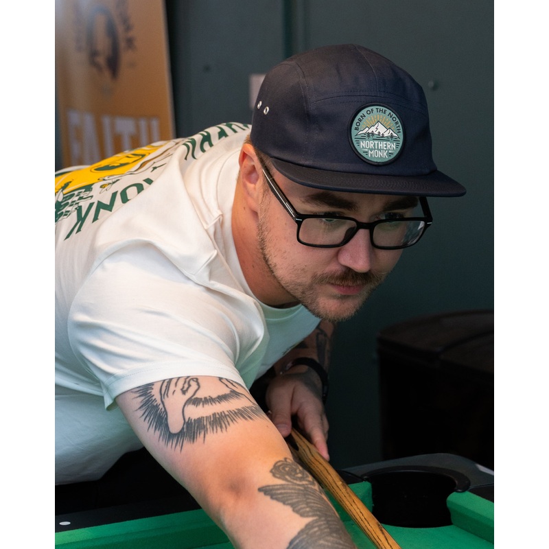 NAVY PANEL CAP WITH CIRCLE PATCH