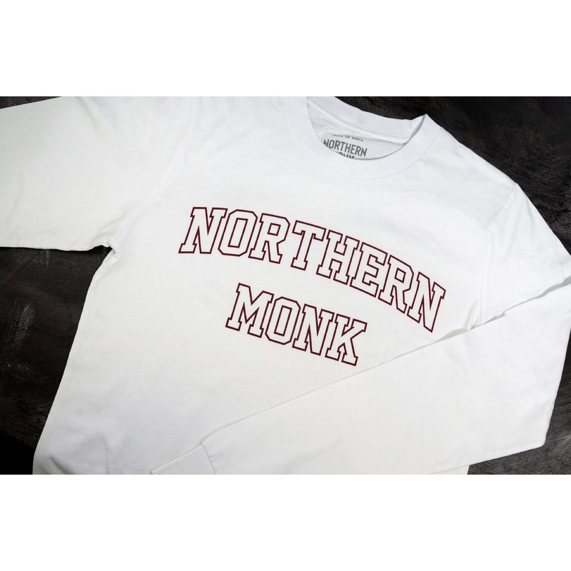 WHITE LONG SLEEVE NORTHERN MONK TEE