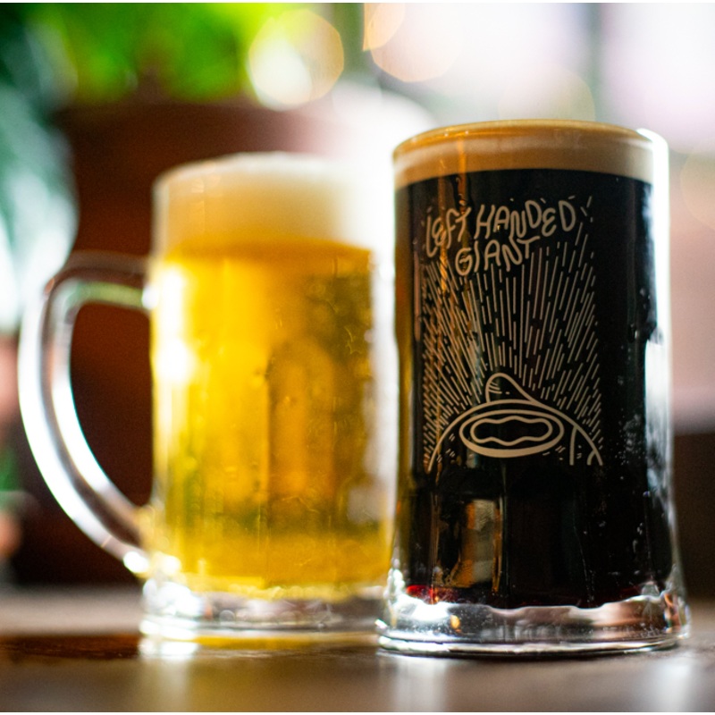 Handled Schooner Glass