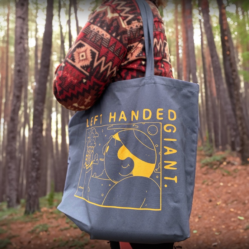 Large Tote|Slate/Yellow