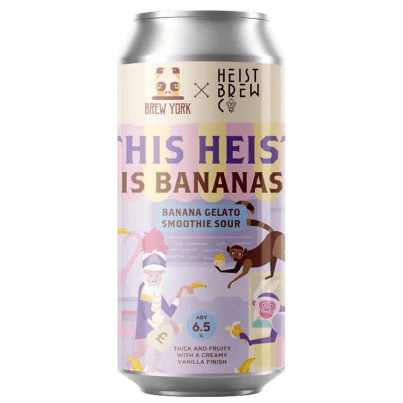Brew York x Heist Collab This Heist Is Bananas Banana Gelato Smoothie Sour 440ml (6.5%)
