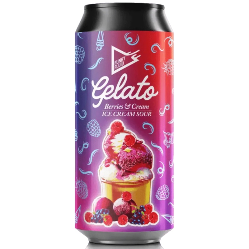 Funky Fluid Gelato: Berries & Cream Ice Cream Sour 500ml (5.5%)