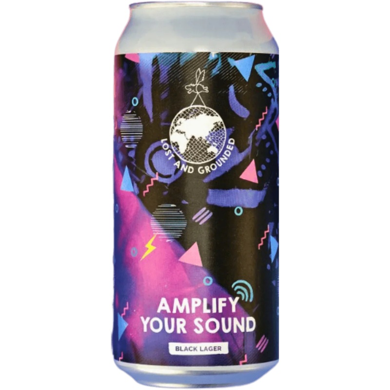 Lost & Grounded Amplify Your Sound Black Lager 440ml (5.2%)