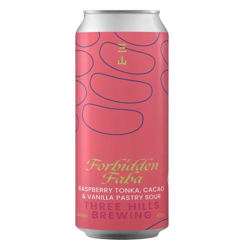Three Hills Forbidden FABA Raspberry, Tonka, Cacao & Vanilla Pastry Sour 440ml (6%)