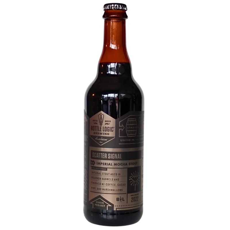 Bottle Logic Scatter Signal (2022) Bourbon Barrel-Aged Imperial Stout with Coffee, Cacao Nibs and Marshmallow 500ml (12%)