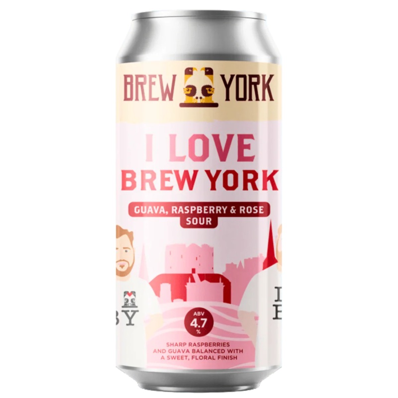 Brew York I Love Brew York Raspberry, Guava & Rose Sour 440ml (4.7%)