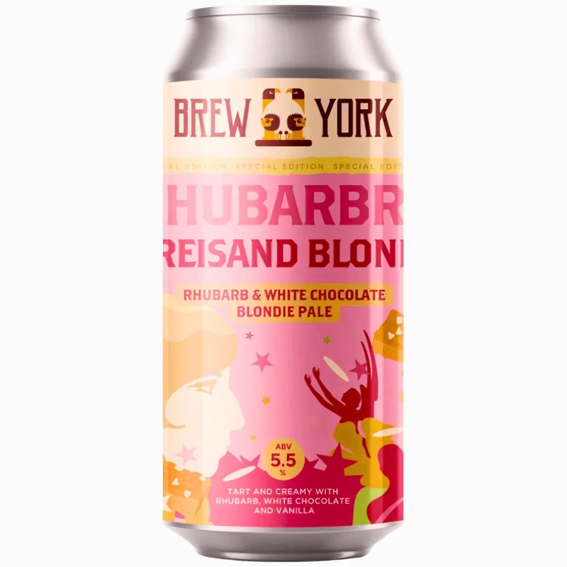 Brew York Rhubarbra Streisand Blondie Rhubarb & White Chocolate Blondie Pale 440ml (5.5%)