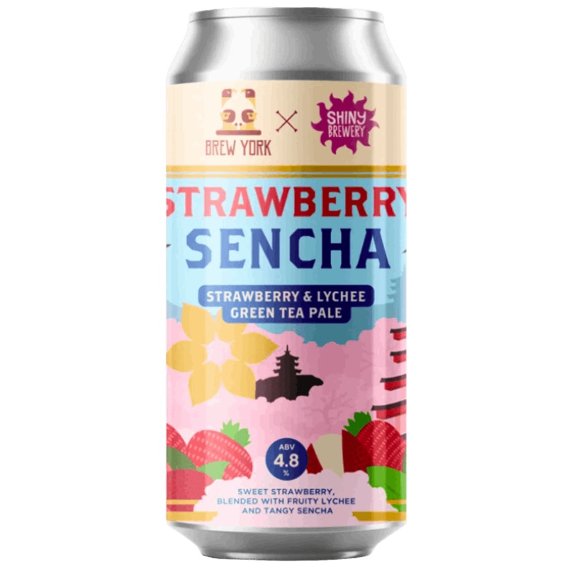 Brew York x Shiny Brewery Collab Strawberry Sencha Strawberry & Lychee Green Tea Pale 440ml (4.8%)