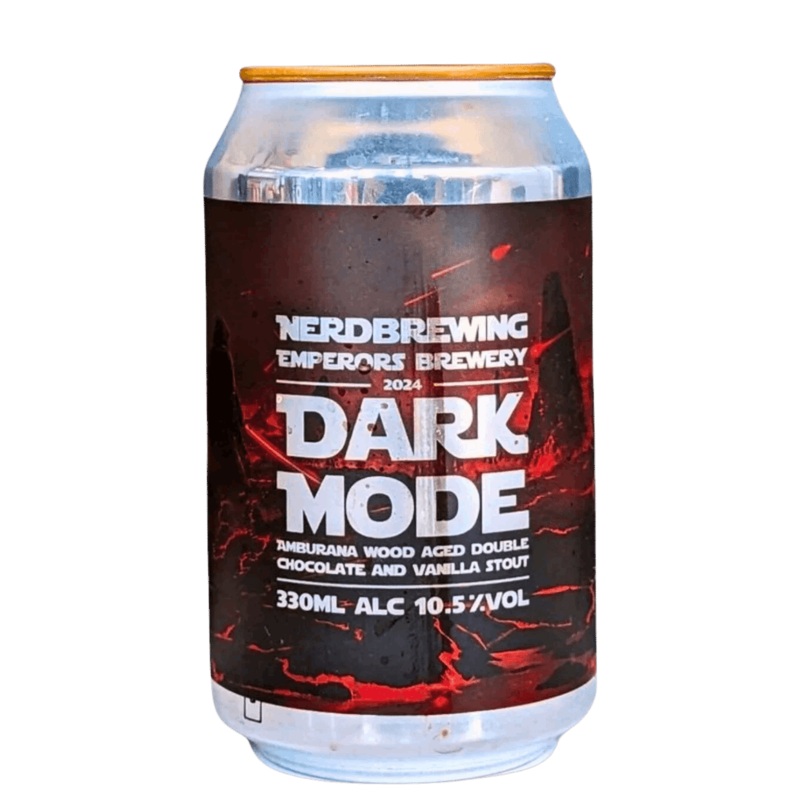 Nerd Brewing Dark Mode – Emperors Collab Dark Mode Amburana Wood Aged Double Chocolate & Vanilla Stout 330ml (10.5%)