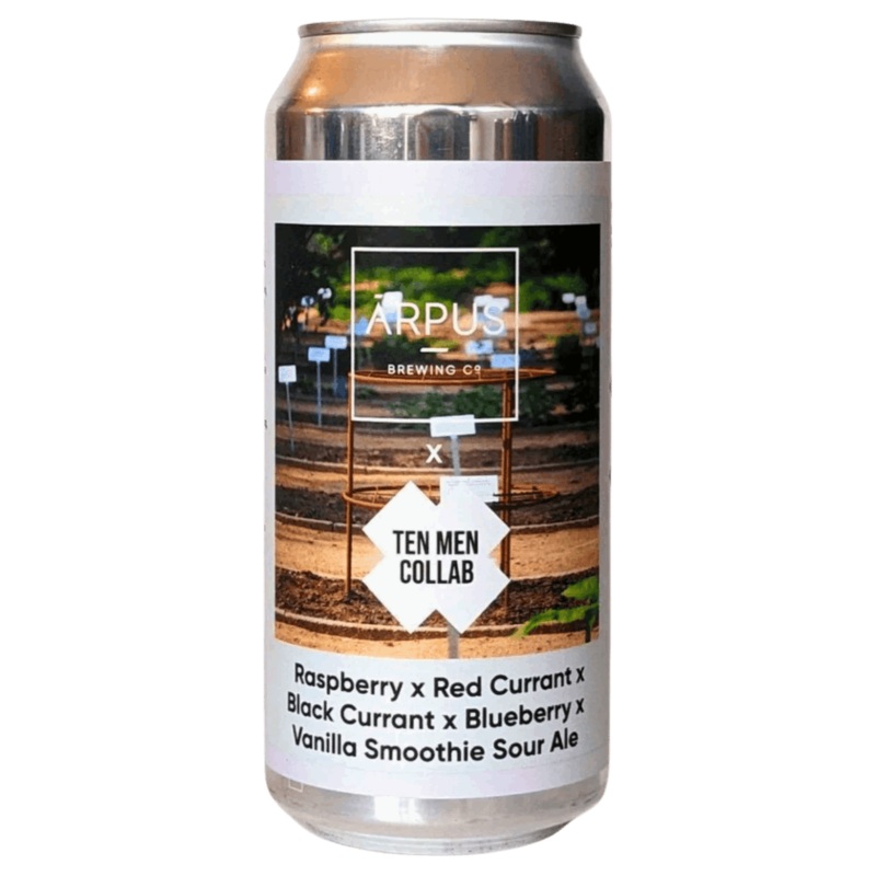 Arpus X Ten Men Raspberry X Blueberry X Red Currant X Black Currant X Vanilla Smoothie Sour 440ml (4.5%)