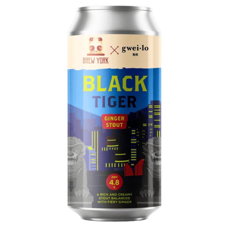 Brew York Black Tiger Ginger Stout 440ml (4.8%)