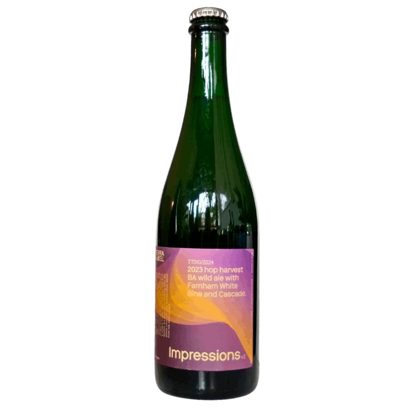 Terra Tempo Impressions v2 2023 hop harvest BA wild ale with Farnham white bine and cascade 750ml (6.8%)