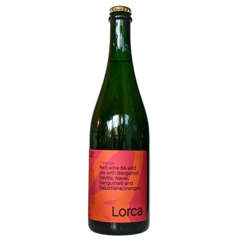 Terra Tempo Lorca Red Wine BA Wild Ale with Bergamot, Seville, Navel, Sanguinelli and Salustiana Oranges 750ml (7.3%)