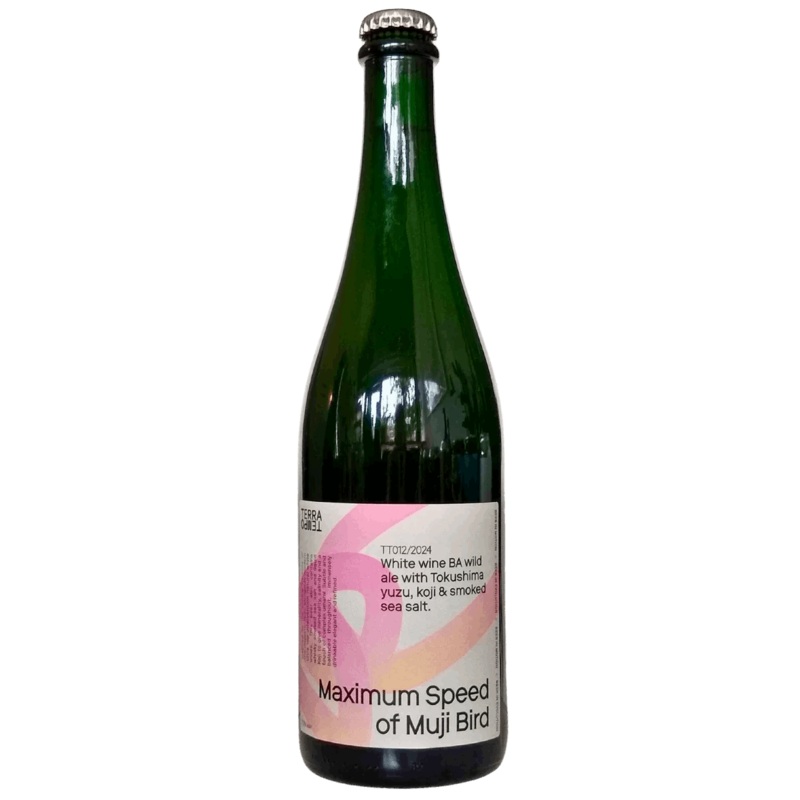Terra Tempo Maximum Speed of Muji Bird White Wine BA wild ale with Tokushima Yuzu, Koji and smoked sea salt 750ml (7.3%)