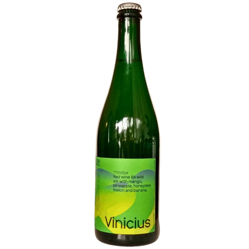 Terra Tempo Vinicius Red wine BA wild ale with Mango, Pineapple, Honeydew Melon and Banana. 750ml (7%)