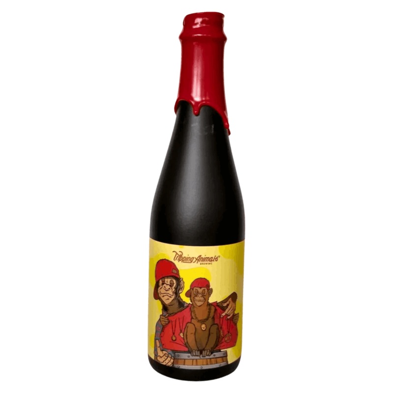 Tripping Animals Monkey Trouble – American Solera Collab Barrel Aged Imperial Stout with Wild Thai Banana, Marshmallow, and Coconut 500ml (14%)