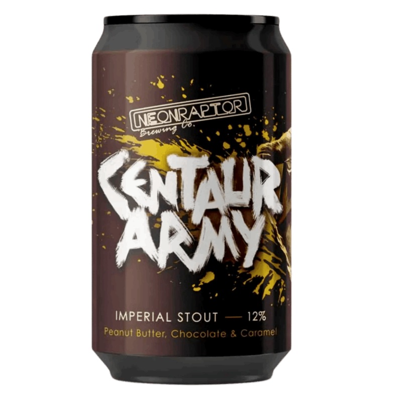 Neon Raptor Centaur Army 2024 – Peanut Butter, Chocolate & Caramel Imperial Stout 330ml (12%)