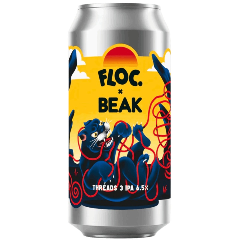 Floc Threads 3 x Beak Collab DDH IPA 440ml (6.5%)