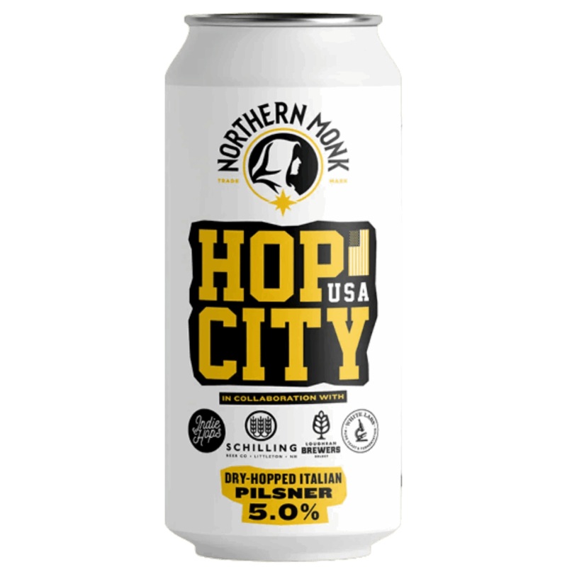 Northern Monk Hop City USA Dry Hopped Italian Pilsner 440ml (5%)