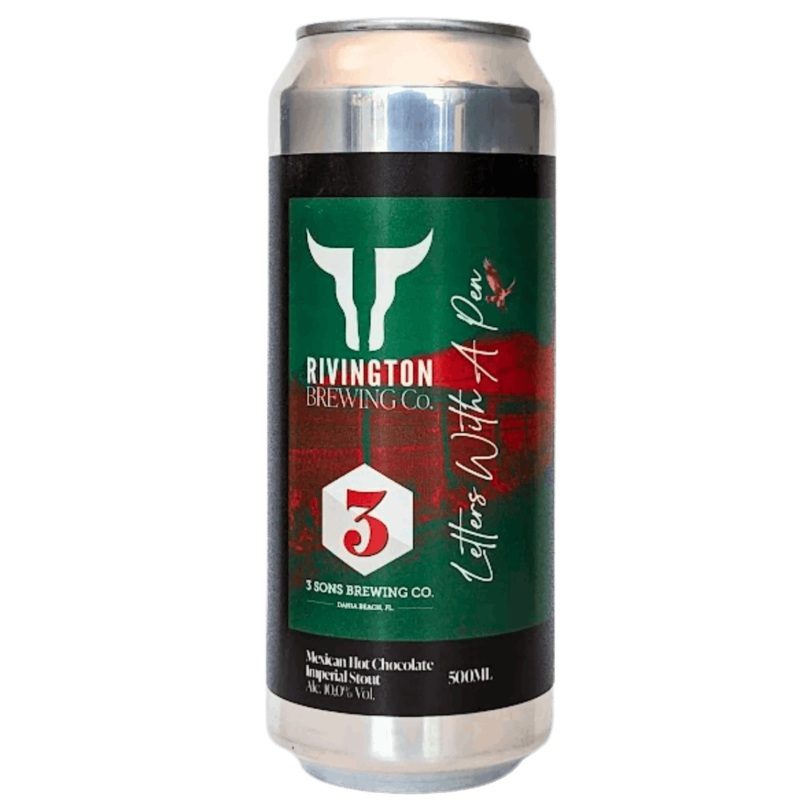 Rivington Letter With A Pen x 3 Sons Collab Hot Chocolate Imperial Stout 500ml (10%)
