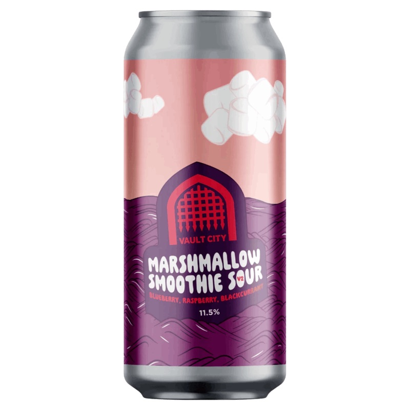 Vault City Marshmallow Smoothie Sour: Blueberry, Raspberry, Blackcurrant 440ml (11.5%)
