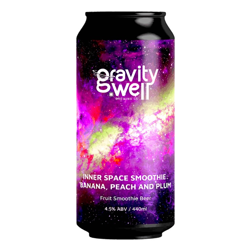 Gravity Well Inner Space Smoothie: Peach, Banana, Plum Fruit Smoothie Beer 440ml (4.5%)