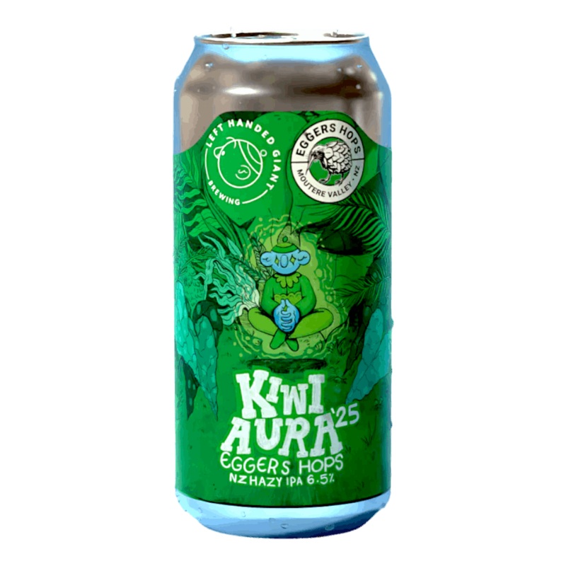 Left Handed Giant Kiwi Aura ’25: Eggers Hops NZ Hazy IPA 440ml (6.5%)