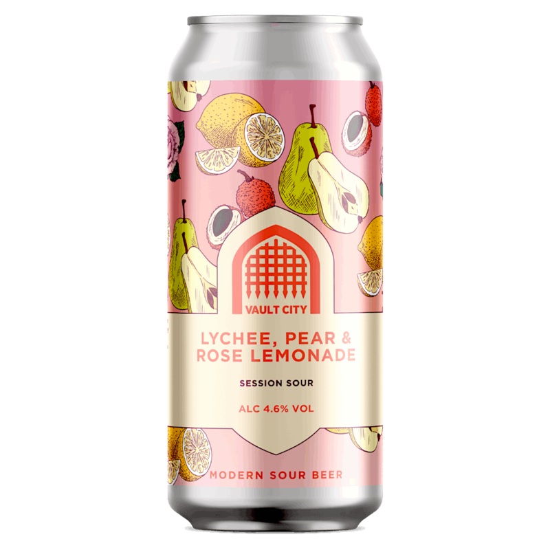 Vault City Lychee, Pear & Rose Lemonade Session Sour 440ml (4.6%)