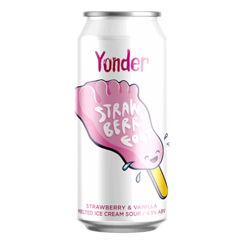 Yonder Strawberry Foot Strawberry and Vanilla Melted Ice Cream Sour 440ml (4.5%)